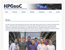 Tablet Screenshot of hpgeoc.sdsc.edu
